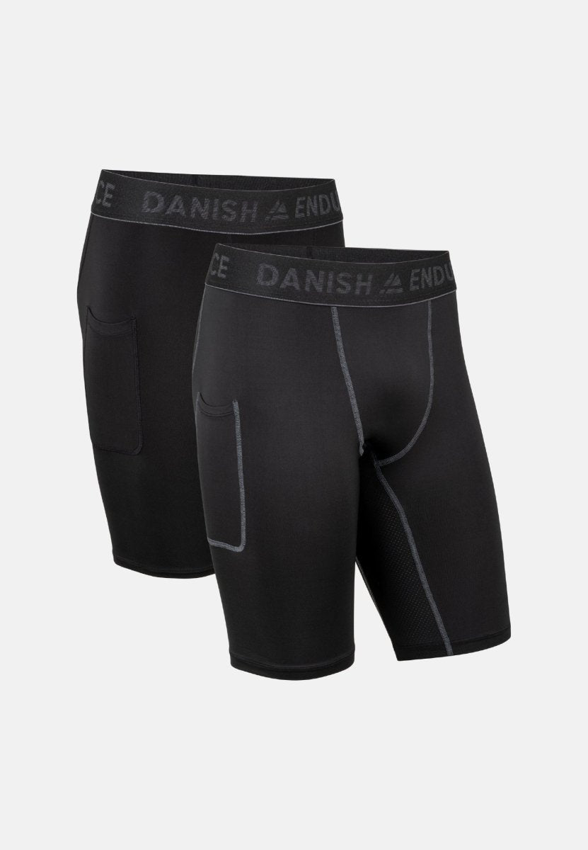 DANISH ENDURANCE men's cycling shorts padded sports pants 115000 Black