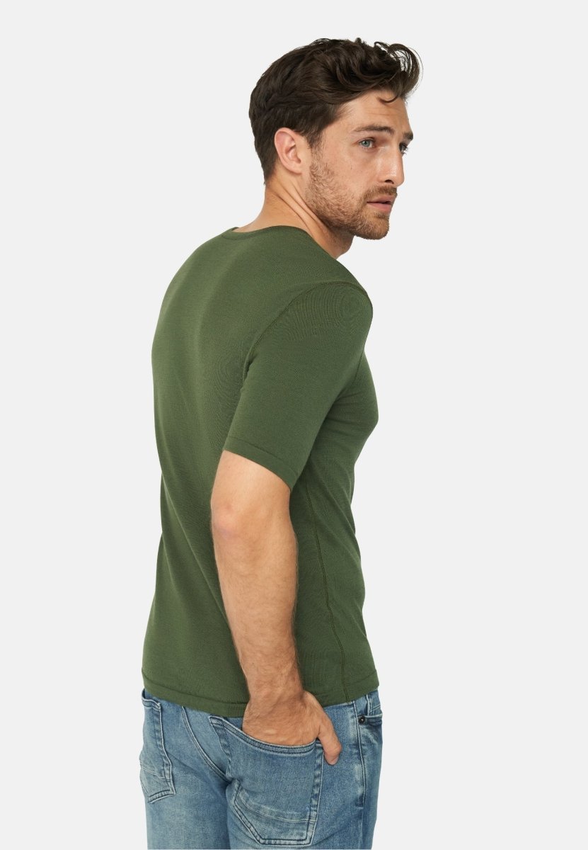 Camisetas de lana merino METARINO para hombre, manga corta, ligeras, con  cuello redondo, para senderismo, caza, ciclismo