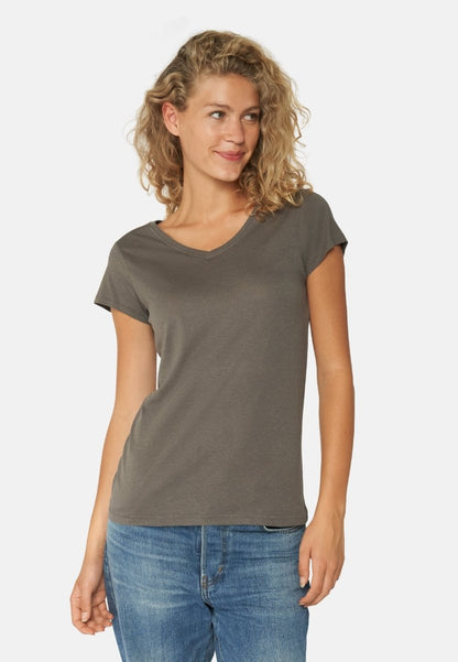 MODAL V NECK T-SHIRT FOR WOMEN - DANISH ENDURANCE