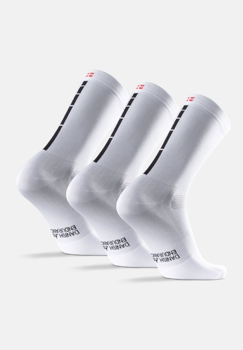 Danish Endurance Cycling 3 Pack Socks (Black/Pink/White)