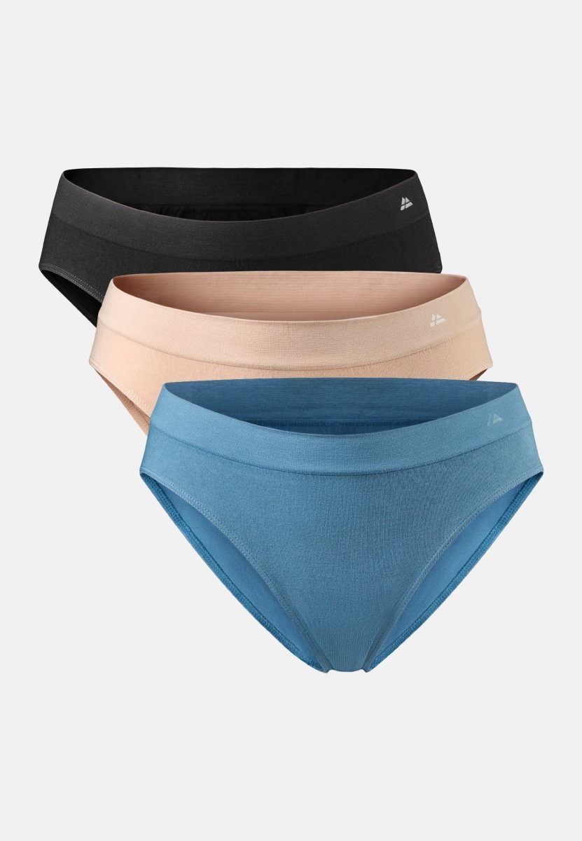 linqin Seamless Underwear Mid Waist Bikini Panties Ladies Elastic