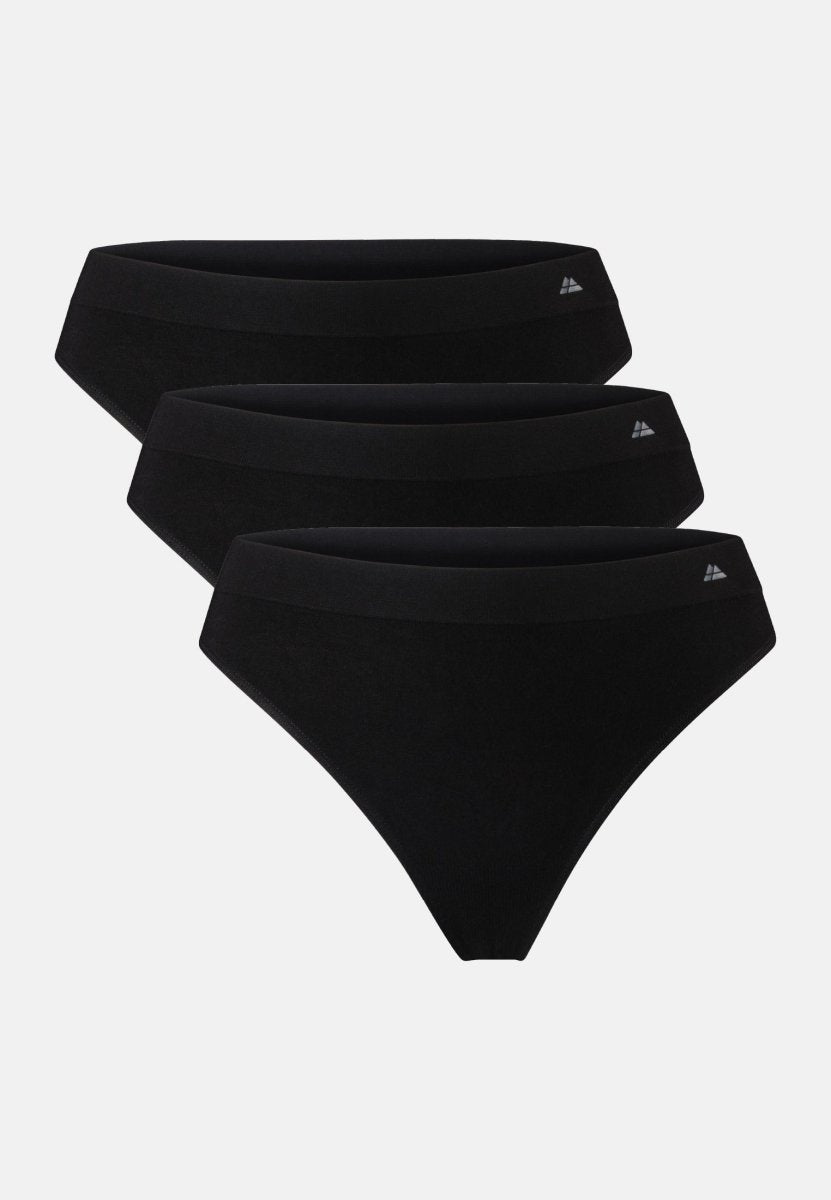 2-Pack Bamboo Thong Underwear - Black