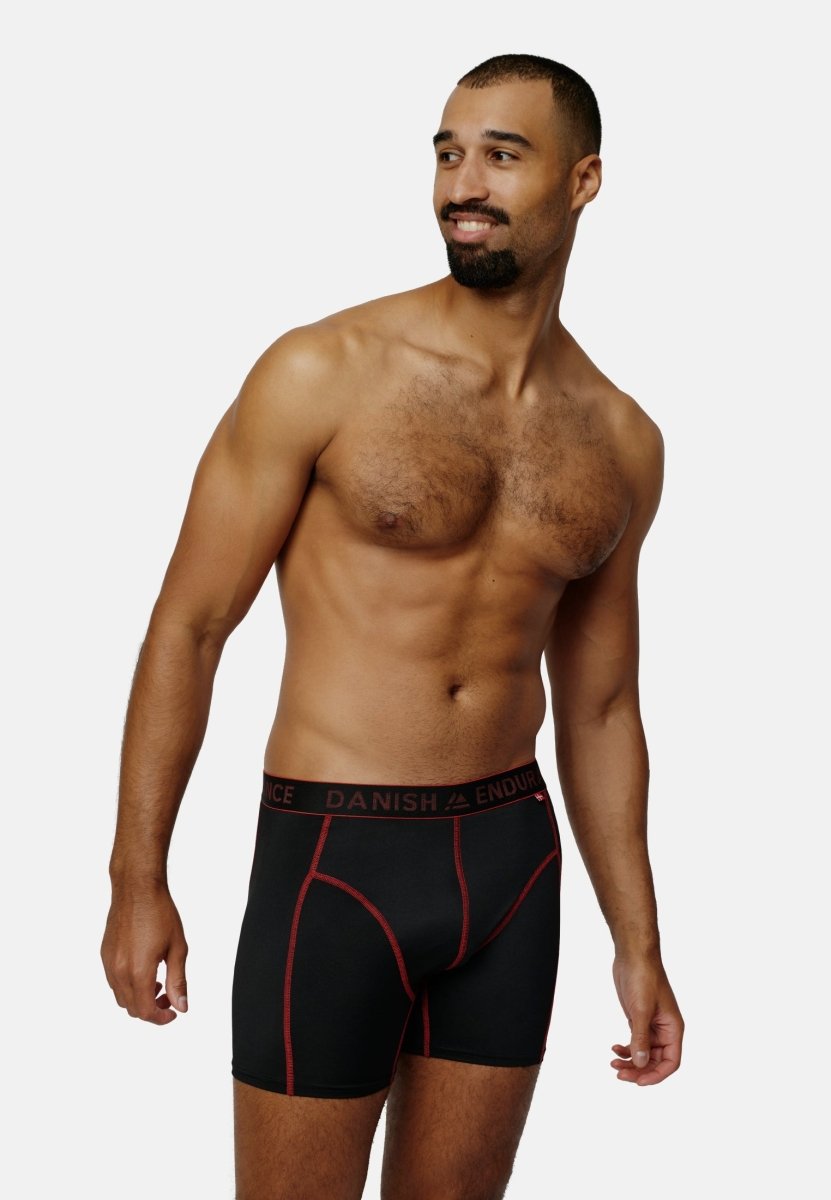 DANISH ENDURANCE 3 Pack Men's Cotton Boxer Shorts, Stretchy Soft, Classic  Fit Underwear, Trunks, Black, Small : : Fashion