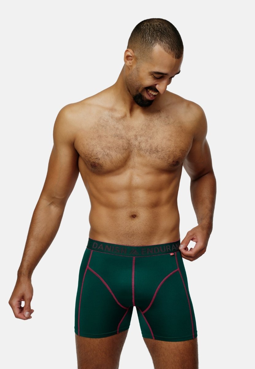 DANISH ENDURANCE 6 Pack Soft Cotton Boxer Briefs, Stretch Fit Underwear for  Men